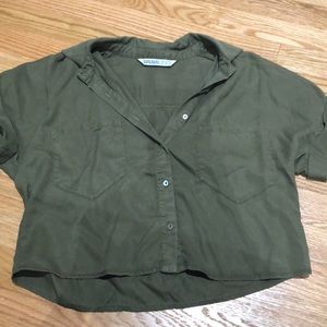 Cropped cargo blouse